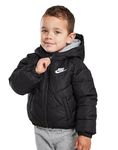 NIKE Kids Padded Jacket Core Just Do It Full Zip Hooded Coat Black 86K082 023 New (as8, age, 3_years, 4_years, regular)