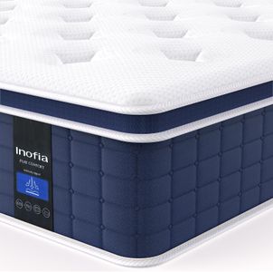 Inofia Double Mattress – 12” Memory Foam Hybrid, Medium Firm, 135x190cm
