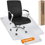 Office Chair Mat for Hard Floors 90x120cm with Lip, Wood, Tile Protection Mat, PIONIQUS Heavy Duty Easy Glide Floor Protector, Transparent Thick Gaming Desk Chair Mat (Not for Carpeted Floor)