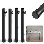 Aglehome Table Leg Extenders, Table Leg Risers for Straight Leg Folding Table Risers for Folding Table Adjustable Table Height Extender 4 Levels/Heights Table Leg Extensions (4 Pack, 17.3in)