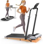 Foldable Walking Pad with 12% Incline, Folding Under Desk Treadmill for Home/Office 6 in 1, Adjustable Foldable Portable Compact Treadmill with Remote Control, APP & LED Display, 300lbs Capacity