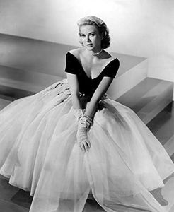 Posterazzi DAP18217 Grace Kelly-Wearing Black Low Cut Top and Sheer Puffy Dress Photo Print, 8 x 10, Multi