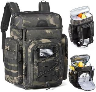 TOURIT 30L (42 Cans) Tactical Cooler Backpack – Military-Grade Insulated Back Pack with 16H Ice Retention, Leakproof Multi-Pocket Cooler Bag for Camping & Hiking, Featuring DIY Hook & Loop Panel