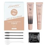 Lomansa Eyelash Tint Kit Black Lash Tint Kit, Eyebrow Tint, Achieve Voluminous Keratin Colors Kit with Complete Tools for Salon Or at Home Use