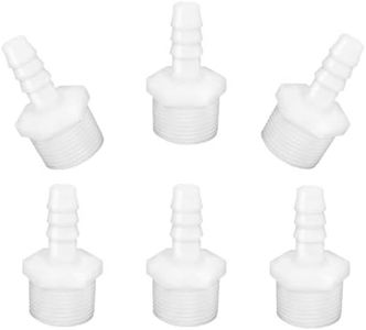 JoyTube Plastic Hose Barb Fittings 3/8" Barb X 1/2" NPT Male Thread Adapter Connector Pipe Fittings (pack of 6)