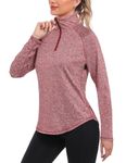 iClosam Womens Long Sleeve Tops 1/4 Zip Polo Shirts UPF 50+ Running T-Shirt Quick Dry Gym Sports Workout Cycling Golf Tops