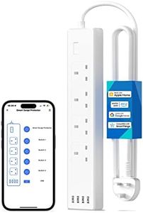 meross (Updated) Smart Power Strip, Support Apple HomeKit, Alexa, Google Home, 4 AC Outlets and 4 USB Ports Wi-Fi Surge Protector, Compatible with SmartThings