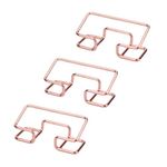 3Pcs Business Card Holder Desktop, Metal Business Cards Stand Display Name Cards Organizer for Women Men Office Supplies (Rose Gold, 3 PCS)