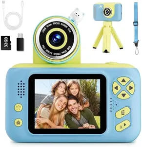 Camera for Kids, Toddler Volging Camera Age 3-8 Christmas Birthday Gifts for Boys and Girls 3-12 Year Old Boys Digital Camera for Video Portable Kids Selfie Camera with 32GB SD Card Blue