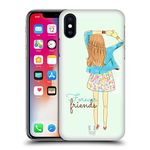 Head Case Designs Infinity Dress My Bff Cases Hard Back Case and Matching Wallpaper Compatible With Apple iPhone X/iPhone XS