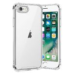 Compatible with iPhone 6 and 6s 4.7-Inch Case, Gueche Crystal Clear Shockproof Phone Cover, Soft TPU Protective Ultra Thin Slim Fit, Smartphone Case for iPhone 6 and 6s Cell Phone Cases-Transparent