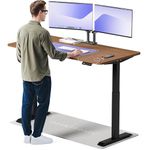 Desktronic Height Adjustable Desk 160 x 80 cm - Fast Dual Motor Sit Stand desk - Very Stable Electric Standing Desk - One-Piece Tabletop Stand Up Desk- Touchscreen controller Standing Desk