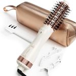 Dual Voltage 1.5 Inch Barrel Round Brush Blow Dryer, Hair Trends Negative Ionic One Step Volumizer Dryer, 4-in-1 Hot air Brush-2.8 Inch Include Bristles