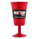 Red Cup Living Reusable Plastic Wine Cups - 8 oz Red Plastic Wine Glasses with Stem in Classic Red Beer Pong Cup Style - Dishwasher and Microwave Safe - Perfect for Patio Parties, BBQs, and Camping