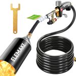 Propane Torch Weed Burner - Weed Torch with 10ft Hose, Heavy Duty Blow Torch with Turbo Trigger Electronic Ignition, Work for Garden, Burning Weeds & Stumps, Melting Ice & Snow