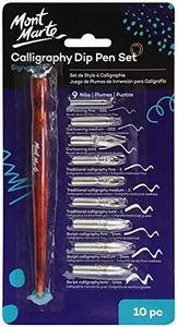 Mont Marte Calligraphy Signature Dip Pen with Assorted 9-Nibs 10 Pieces Set