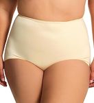 Rago Shapewear Women's Plus-Size Control Panty Brief, Beige, 4X/38