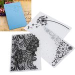 3Pcs Embossing Folders Plastic Rectangle for DIY Card Making Scrapbooking Embossed Template Paper Craft Tool