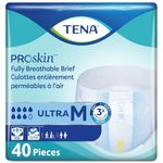 TENA Adult Incontinence, Discrete Disposable, Briefs, Comfortable Fit, Ultra Absorbency, Unisex, Medium (M), 40 Count