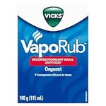 Vicks VapoRub Nasal Decongestant, Cough Suppressant, Relief from Cold, Aches, & Pains, Chest Rub Ointment, Original Scent, 100 g/115 mL