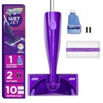 Swiffer WetJet Spray Mop Kit : Includes 1 Floor Mop, 1 Bottle of Floor Cleaner Solution, 10 WetJet Refill Pads, 2 Batteries