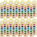 THE TWIDDLERS 25 Water Colour Paints Sets Kids, Individual Palettes with Wooden Paintbrush & 8 Vibrant Colours, Just Add Water, Washable, Perfect Party Bag Fillers for Kids & Art Classroom Gifts