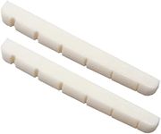 Miwayer 6 String Electric Guitar Bone Nut Flat Bottom Pre-Slotted Made of Real Bone (42 X 3.5 X 4.5/3.5mm 2 pack)