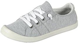 Forever Link Comfort-01 Women's Classic Slip-On Comfort Fashion Sneaker, Light Grey, 7.5