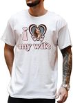 LASFOUR Personalized I Love My Wife Shirts for Men, Custom I Heart My Wife Shirt with Photo, I Love My Wife Custom Shirts for Men, Personalized Gifts for Wife