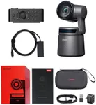 OBSBOT Tail Air & USB-C to Ethernet Adapter & Remote Combo, AI Tracking PTZ Camera with APP, Gesture Control, HDMI/USB-C/Wireless Webcam, Video Camera Live Streaming for Church, Worship, Sports.
