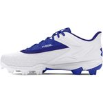 Under Armour Men's Leadoff Low Rm 3.0 Baseball Cleat Sneaker, (400) Royal/White/Royal, 8 UK