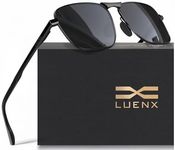 LUENX Rectangular Aviator Sunglasse