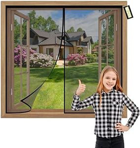 Mosquito Car Window Net Magnetic 220x225cm Magnets Door Fly Screen Mesh Magnetic Insect Screen Mosquito Nets Heavy Duty Hands Free for Balcony Sliding Doors Living Room Black