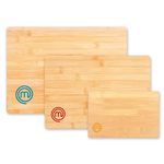 MasterChef Wooden Chopping Board Set of 3, Bamboo Cutting Boards for Kitchen, Colour Coded Chopping Boards with Coloured MasterChef Logos, Organic & Sustainable Material, Natural & Food Safe