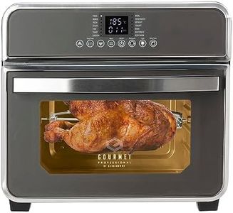Sensio Home Gourmet Pro Clean Cook Air Fryer Oven - Dehydrator 1600W | 15L Capacity with Rotisserie Function and 14 Digital Preset Programs, Family Size Healthy Oil Free Cooking, Full Accessory Set