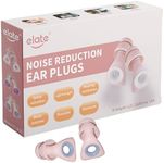 Elate Earplugs - Soft Silicone, Reusable, Noise Reduction - 6 Tips, 27.7dB for Sleep, Noise Sensitivity