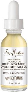 SheaMoisture Overnight Face Oil for All Skin Types 100% Virgin Coconut Oil for Daily Hydration 1 oz