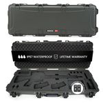 Nanuk 990 Waterproof Professional Gun Hard Case with Foam Insert for AR 15 Rifle with Wheels - Olive