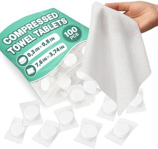 100Pcs Compressed Towel Tablets - Facial Tissue Compressed Disposable Face Towel Tablets Travel Towels Compressed Magic Towels for Face Cleaning - Camping Essentials Washcloths for Face Camping Towel