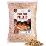 Pelle & Sol 15kg Wood Pellets - Premium Fuel for Pizza Ovens & Grills, High Heat Output - Ideal for Pellet Pellet Smokers, BBQs - Easy-Light Cooking Pellets - Bagged for Easy Storage & Handling