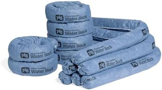 PIG Mildew-Resistant Absorbent Sock | Water Absorbing Snake | 3" W x 4' L | Absorbs up to 1 gal per Sock | 12 Count | PIG105-BL