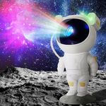 IC ICLOVER Astronaut Galaxy Projector Night Light, Star Nebula Projector Light with Timer, 360°Space Buddy Projector with Remote Control, Christmas Birthday Space Decor Gifts for Kids Room(White)