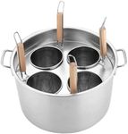 3/4/5 Hole Pasta Cookware Set, Stainless Steel Pasta Pot with Strainer with Lid for Home Kitchen Steamer, Stockpot Cooking Commercial Cooking Tools (40cm, 4 holes)