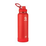 Takeya Actives Insulated Stainless Steel Water Bottle with Spout Lid, 40 Ounce, Watermelon