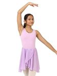 IKAANYA Girls Ballet Combo - Tank Leotard or Bodysuit and Wrap Around Skirt - Ideal for Ballet, Dance, Gymnastics, and Performance (Ages 3-15) (Lilac, 6-7 Years)