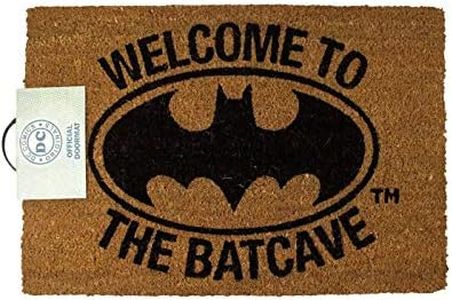 DC Comics Batman Welcome to The Bat Cave Door Mat-Brown