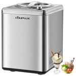 COUPLUX 2.64 Qt Ice Cream Maker, Largest Capacity & Fast Freezing Ice Cream Machine with Built in Compressor Easy Operate & Clean Ice Cream Maker Machine with All Stainless Steel, LCD Digital Display