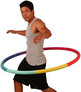 Weighted Hula Hoop, Trim Hoop 3B - 3 lb Large, Weight Loss Fitness Sports Hoop with No Wavy Ridges (Rainbow Colors)