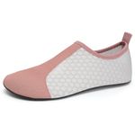 Water Shoes Womens Beach Shoes Mens Swimming Shoes Barefoot Shoes Pool Shoes Yoga Quick Watersport Aqua Socks(382Pink, 6.5/7.5UK=40/41EU)