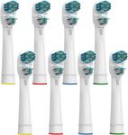 Replacement Brush Heads for Oralb Dual Clean, Generic Double Heads Toothbrush Heads Compatible with Oralb Braun Electric Toothbrush, 8 PCS
